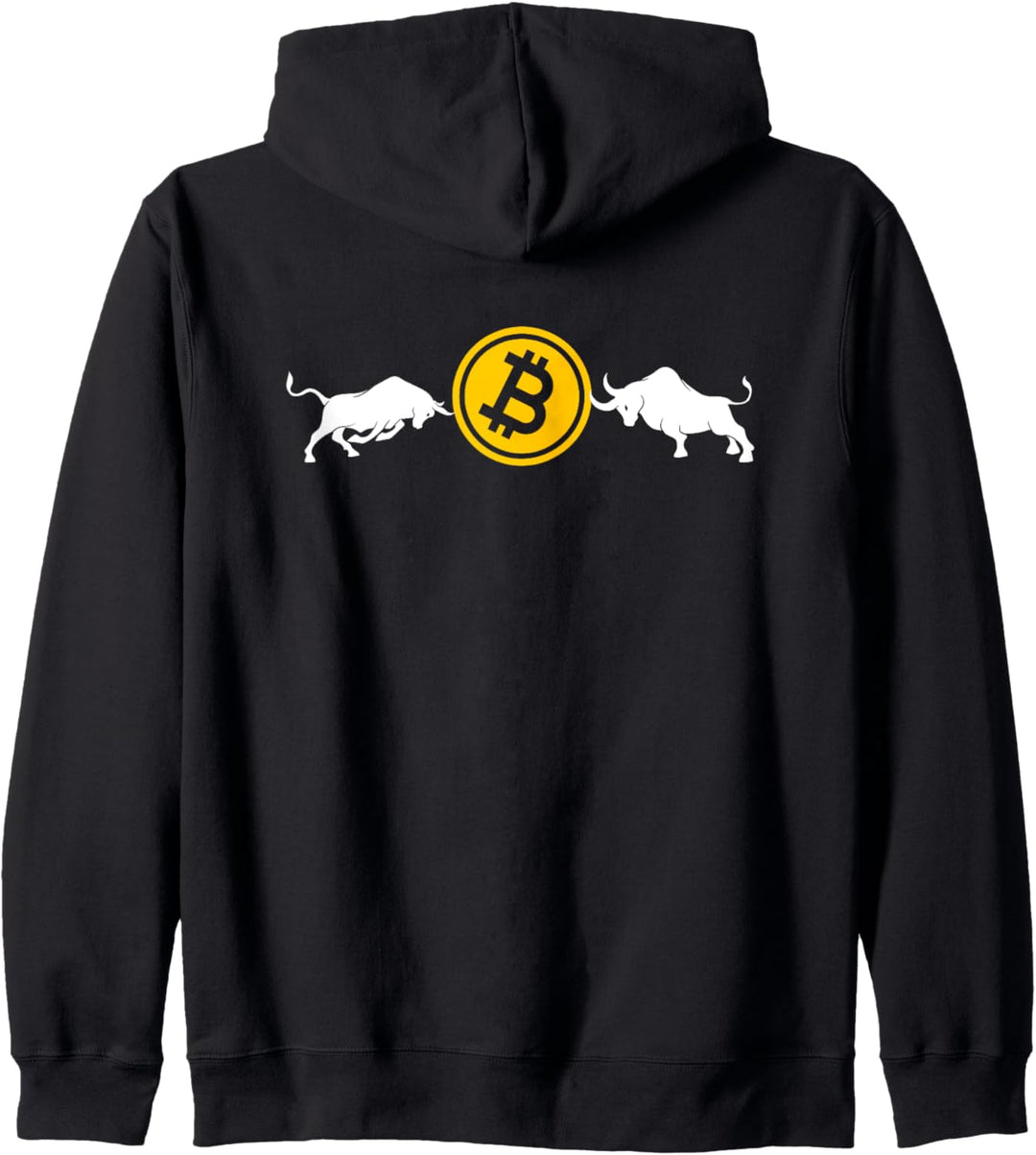 Bitcoin BTC Kryptowährung Hodl Digitales Geld Bulle Stier Kapuzenjacke