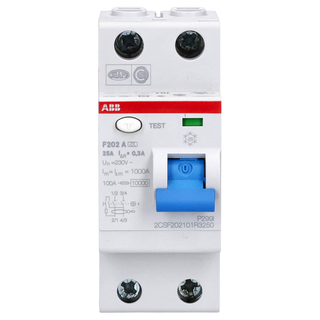 ABB F202 A 25 A 300MA INTERR.DIFFERENZ. Reine 2P