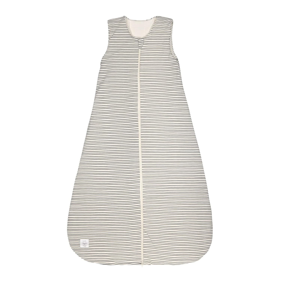 LÄSSIG Baby Ganzjahres Schlafsack ohne Ärmel unisex/Sleeping Bag Interlock Striped grey/anthracite,