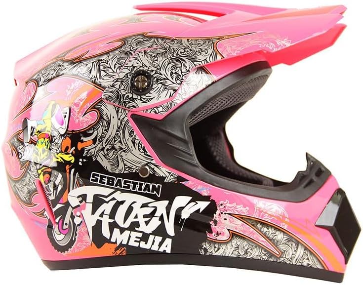 Kinder Crosshelm Mejia – Motorradhelm für Kinder, ABS-Schale, robuster Kinderhelm für Downhill, Quad