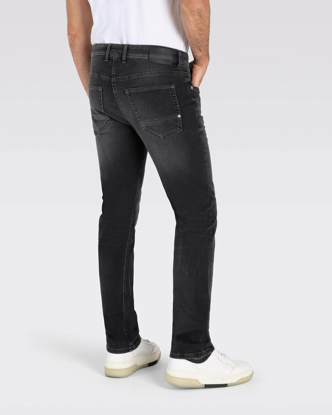 MAC Jeans Herren Jeans Hose Arne Pipe Dünner Stretchdenim Blue Used 32W / 32L Black Black Authentic