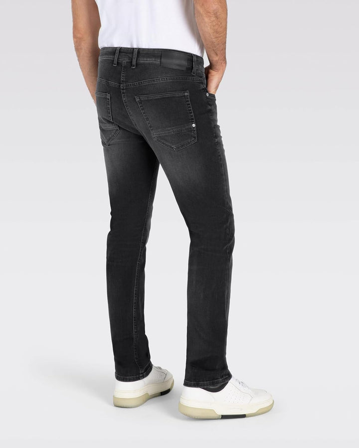 MAC Jeans Herren Jeans Hose Arne Pipe Dünner Stretchdenim Blue Used 32W / 32L Black Black Authentic