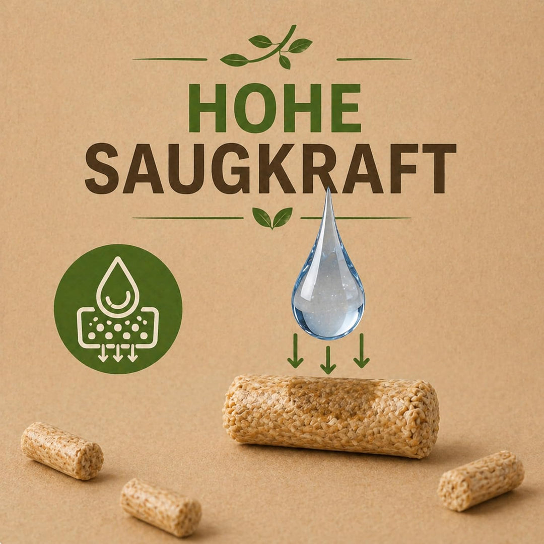 15 kg Katzenstreu 100% Pflanzliche Holzpellets Kiefer Pelletstreu Staubfrei Geruchsbindung Hohe Saug