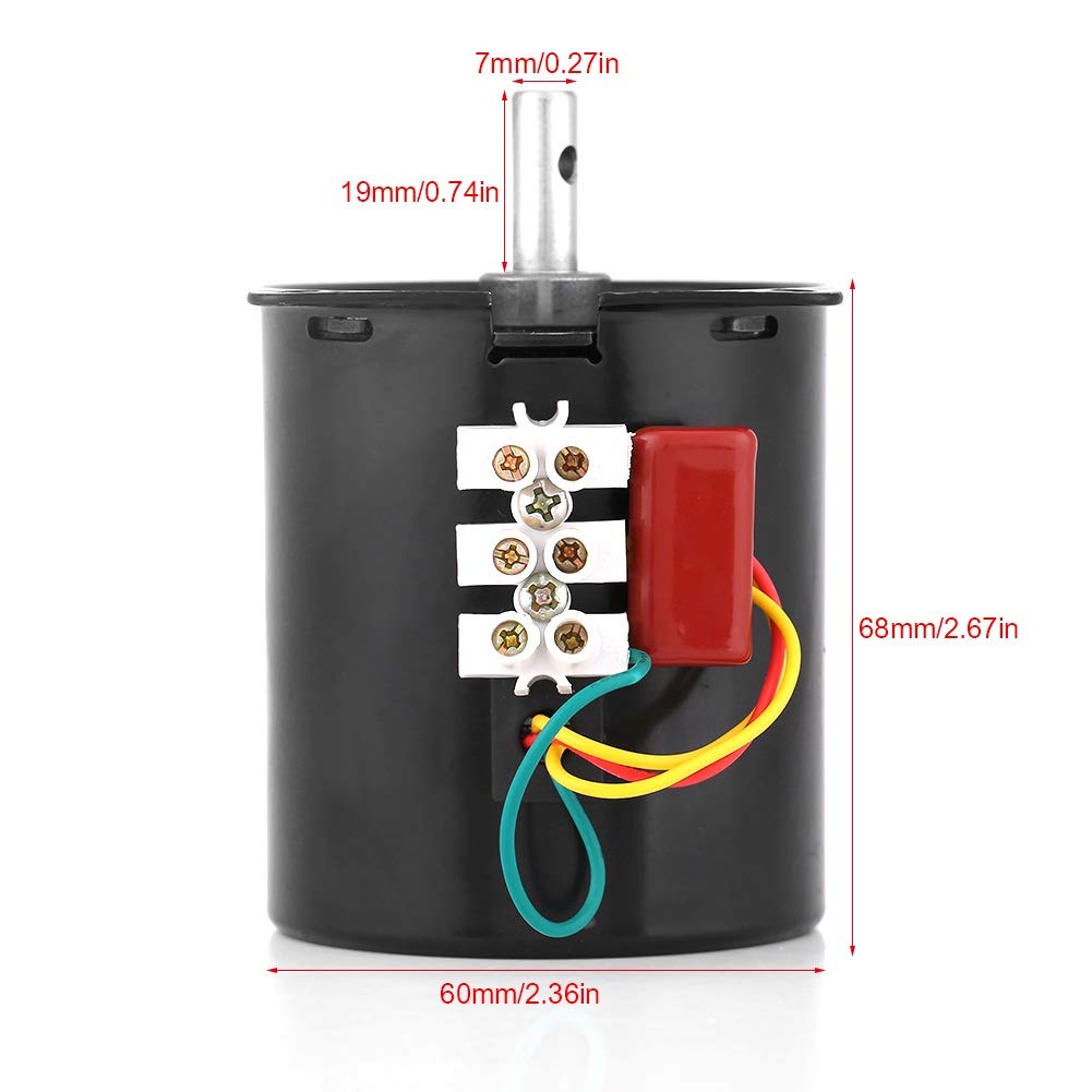 Nikou Synchronmotor, 68KTYZ AC220V 28W Permanentmagnet-Synchrongetriebemotor CW/CCW 20 U/min Langsam