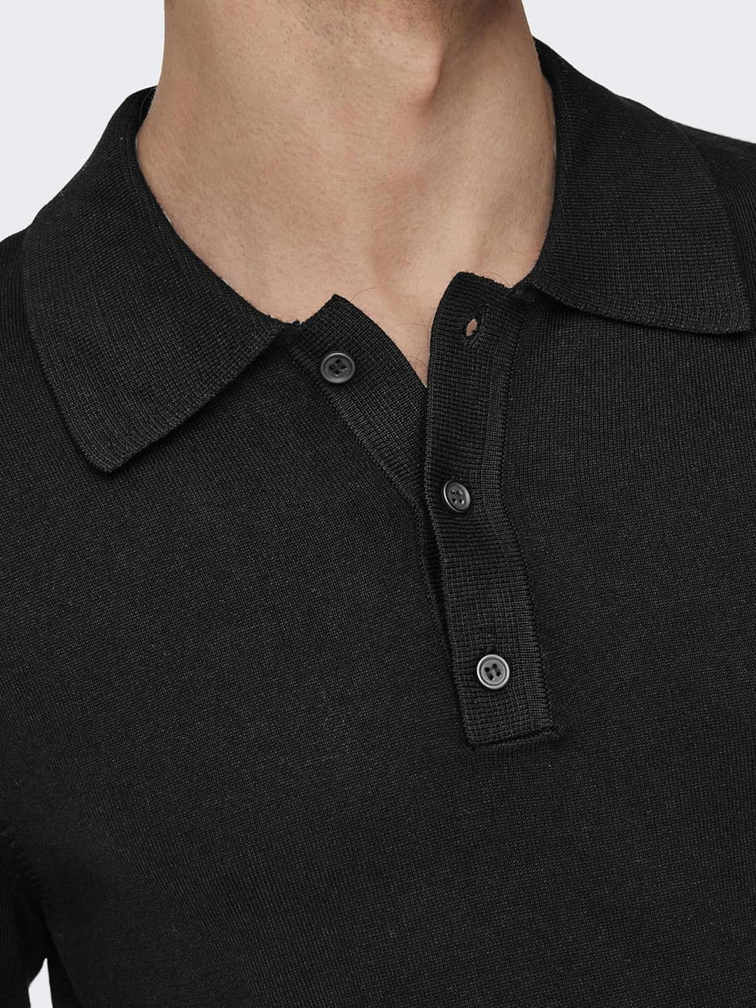 Only & Sons Male Polo ONSWYLER Pullover XL Schwarz, XL Schwarz
