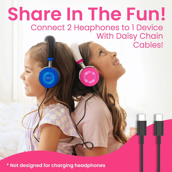 Puro Sound Labs JuniorJam Plus Lautstärkebegrenzende Kopfhörer für Kinder, sicherer Audio-Schutz für