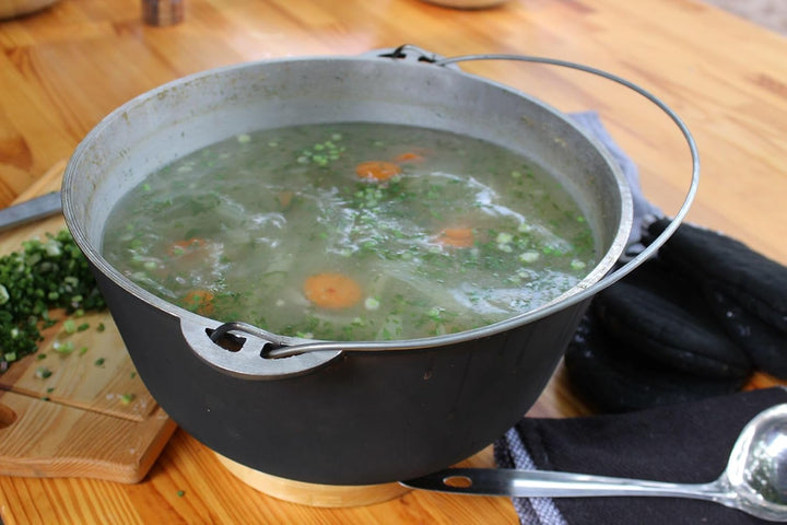 Aluminium Kasan 15 L Kazan aus Aluguss mit Bügel und Deckel Kessel Asien Topf Tatarskij Schmortopf,