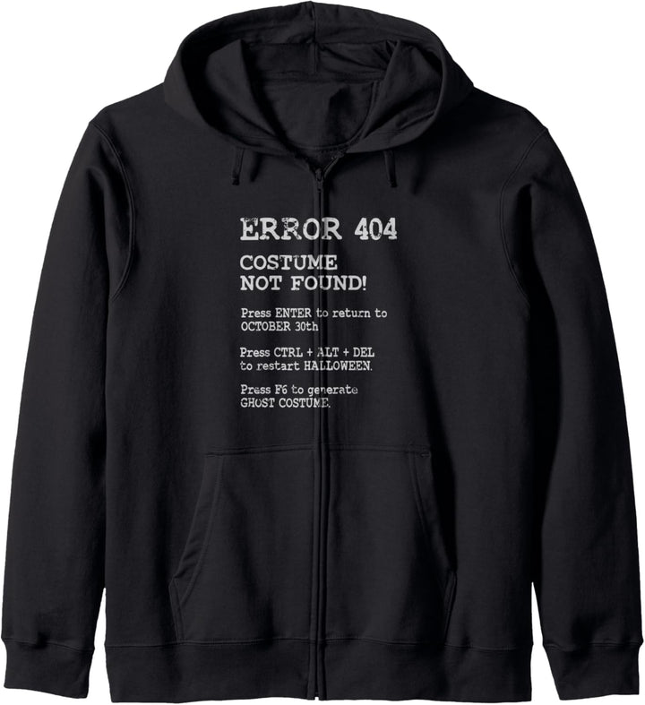 Error 404 Costume Not Found Funny Halloween Kapuzenjacke