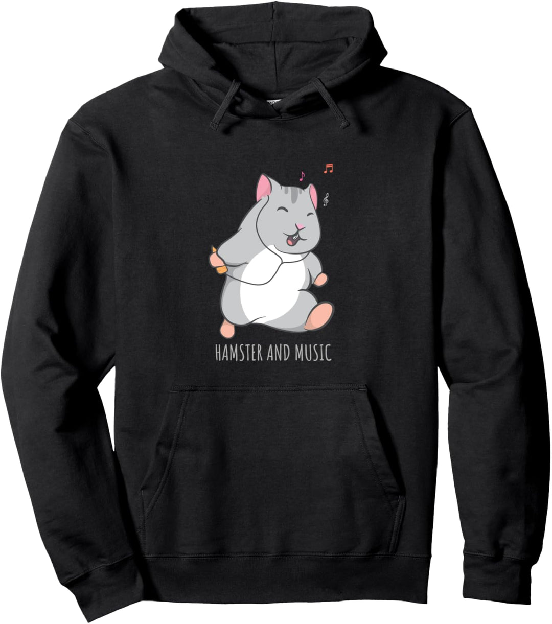 Lustiger Hamster Niedlicher Nager Musiker Pullover Hoodie