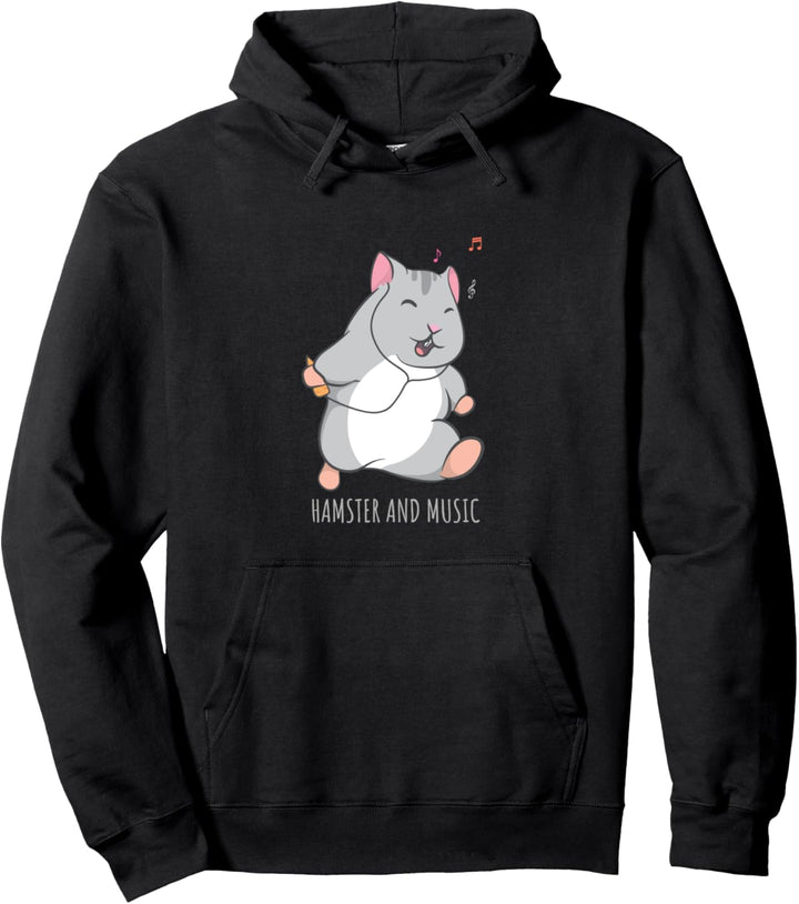 Lustiger Hamster Niedlicher Nager Musiker Pullover Hoodie