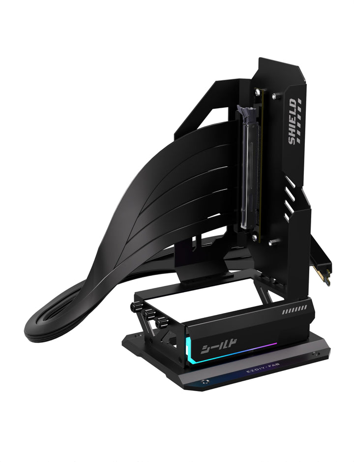 EZDIY-FAB Shield ARGB Aufrechte GPU-Halterung mit PCIe 5.0 Riser–Vertikalhalterung für RTX 50 Serie,