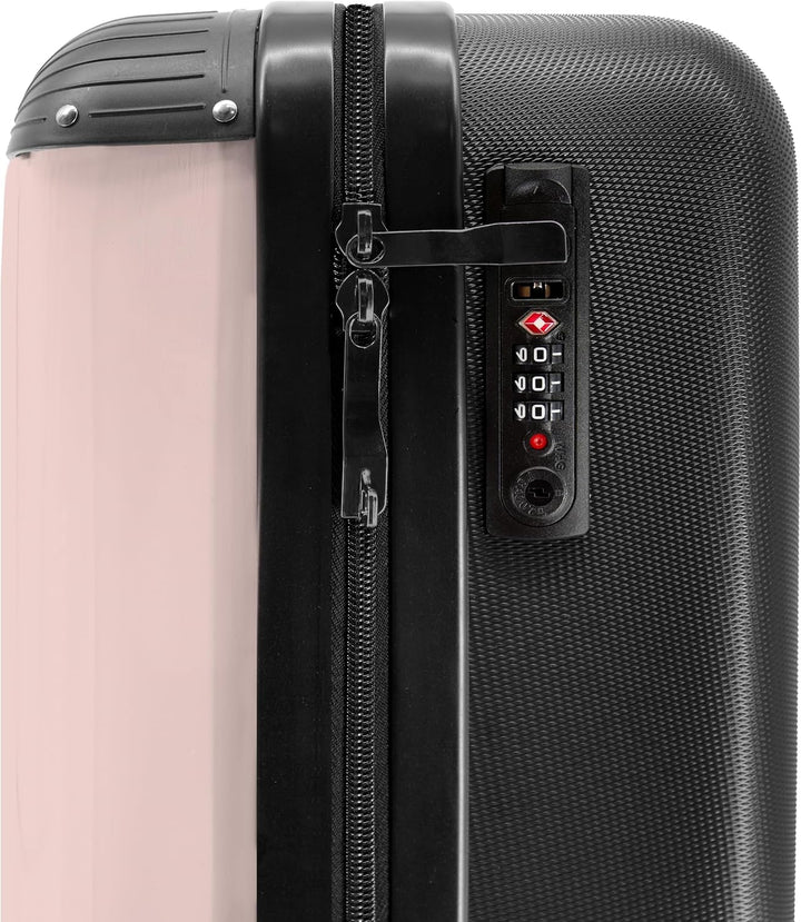NoBoringSuitcases.com® Handgepäck Koffer 55x40x20 Personalisiert - Reisekoffer mit Rollen, Leichtgew