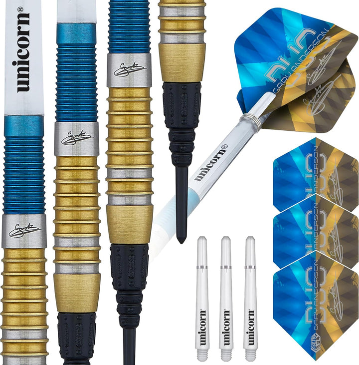 Unicorn Gary der Fliegende Schotte Anderson Duo Dartpfeile Set, blau, 18 g