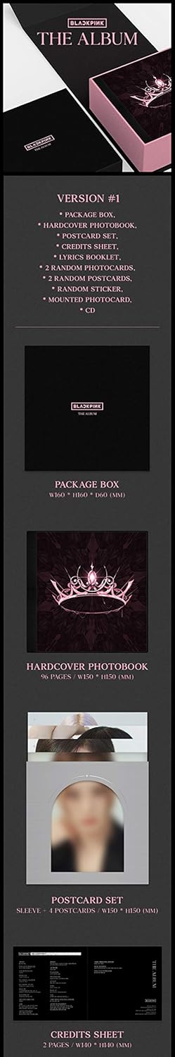 Blackpink - The Album [Random Ver.] (1st Full Album) [Pre Order] CD+Photobook+Others with Tracking C
