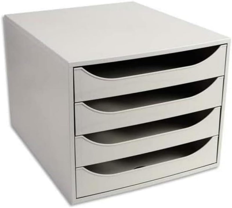 Exacompta 228606D Ablagebox Office mit 4 Schubladen für DIN A4+ Dokumente. Ecobox mit hoher Kapazitä