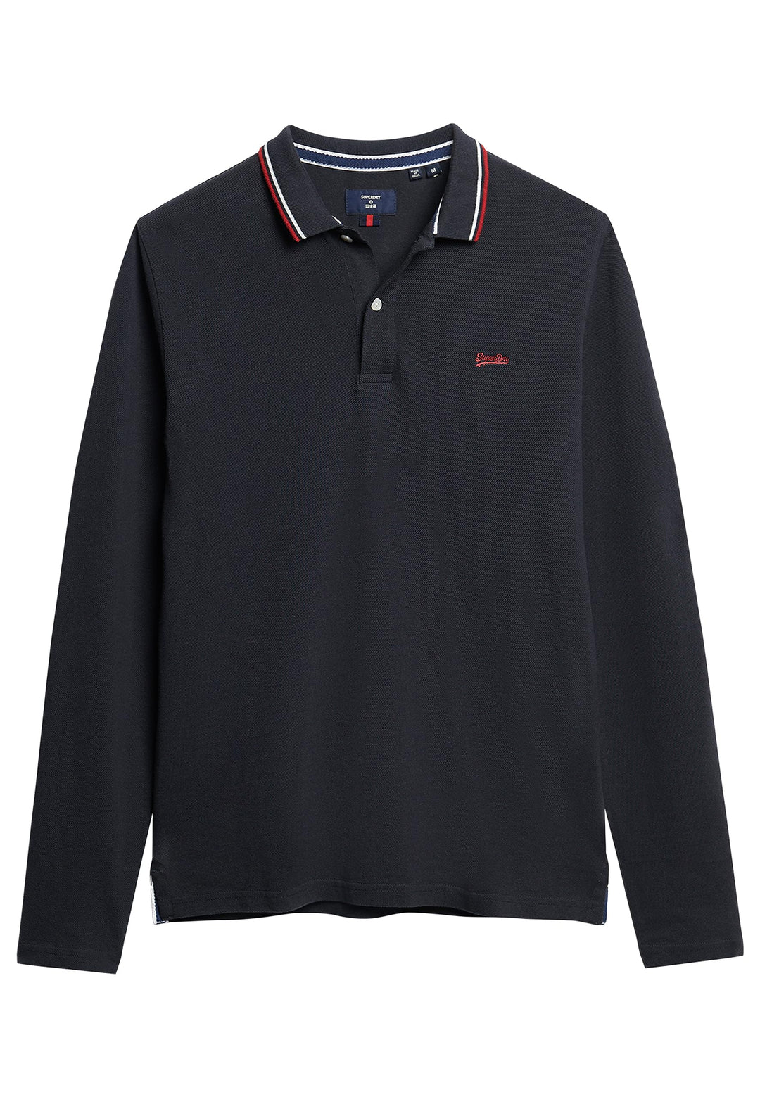 Tipped Long Sleeve Polo Shirt Kurzarm Shirt,