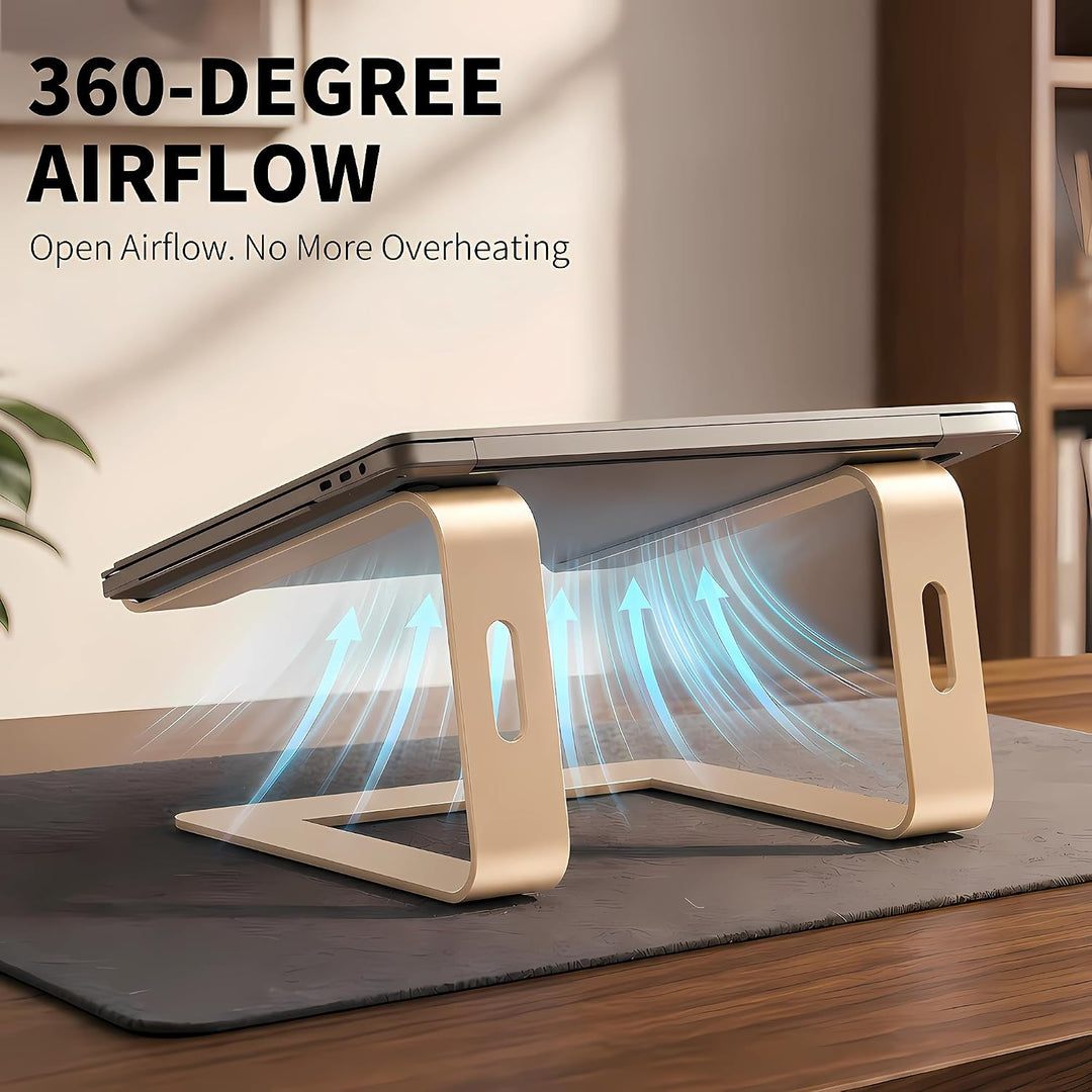 Orionstar Laptop Ständer, Ergonomischer Laptop Stand für Schreibtisch, Aluminium Laptop Halterung mi