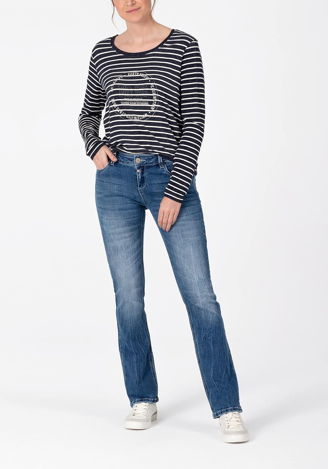 Timezone Damen Jeans Slim Lisatz 27W / 32L Mountain Blue Wash, 27W / 32L Mountain Blue Wash