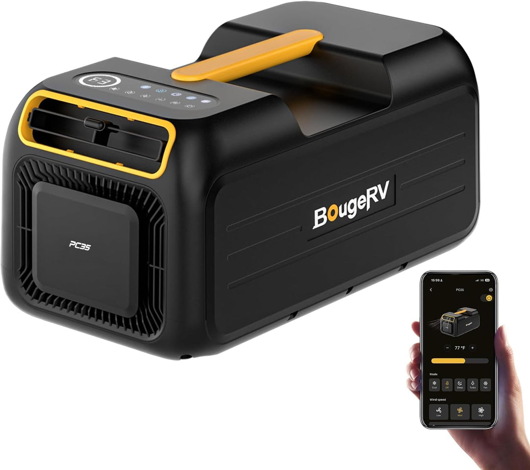 BougeRV 2026 PC35 Mobile Klimaanlage, 3500 BTU Tragbare Klimaanlage, 5 in 1 Klimagerät mit App, Komp