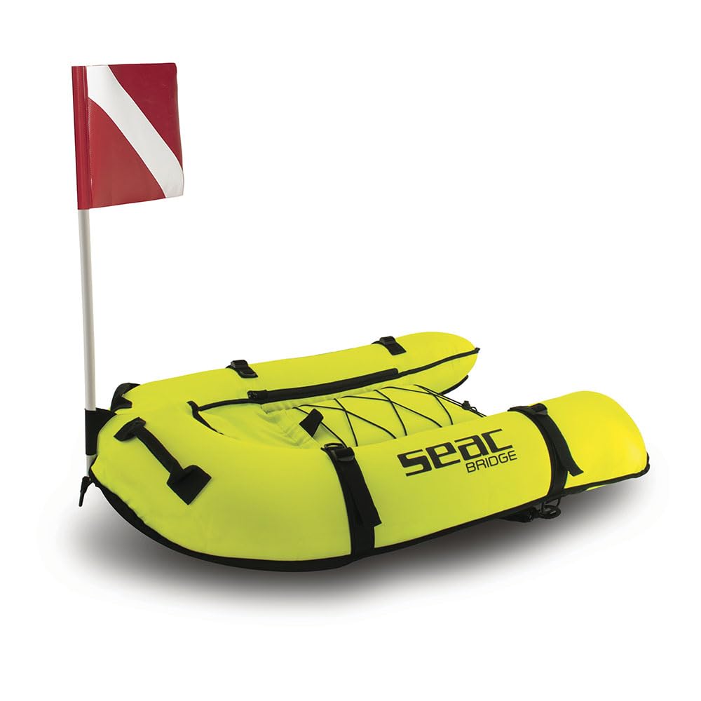 SEAC Unisex-Adult Bridge aufblasbarer Schwimmkörper für Freitaucher und Speerfischer, mit Schulterri