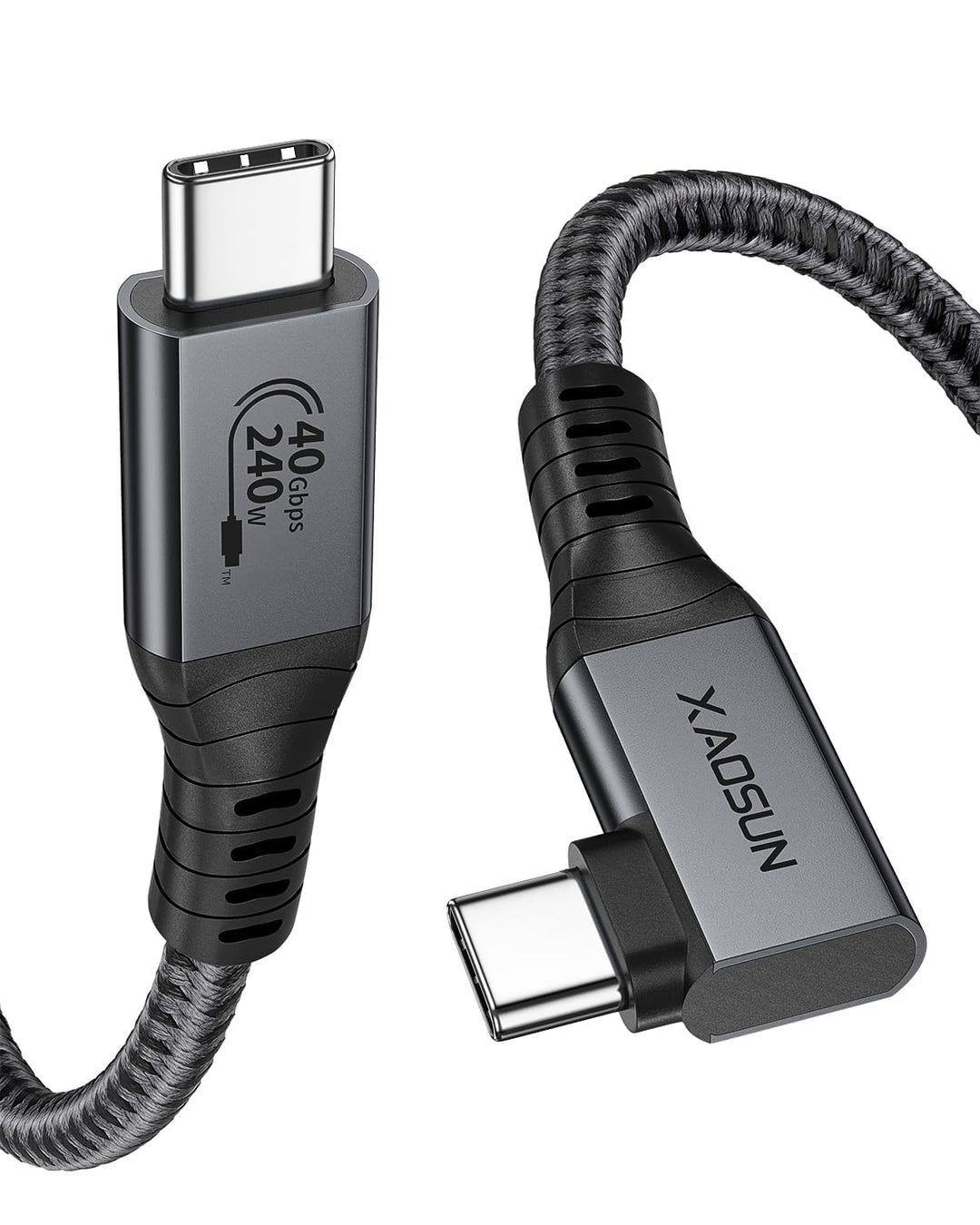 XAOSUN USB4 mit Thunderbolt 4 Kabel Unterstützt 40Gbps PD3.1 240W Zertifiziert Ladekabel, 8K 60Hz 4K