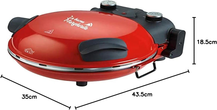 DCG MB2300 – Electric Pizza Pans. Pizzaofen mit hitzebeständiger Metallstruktur, 30 cm Durchmesser,