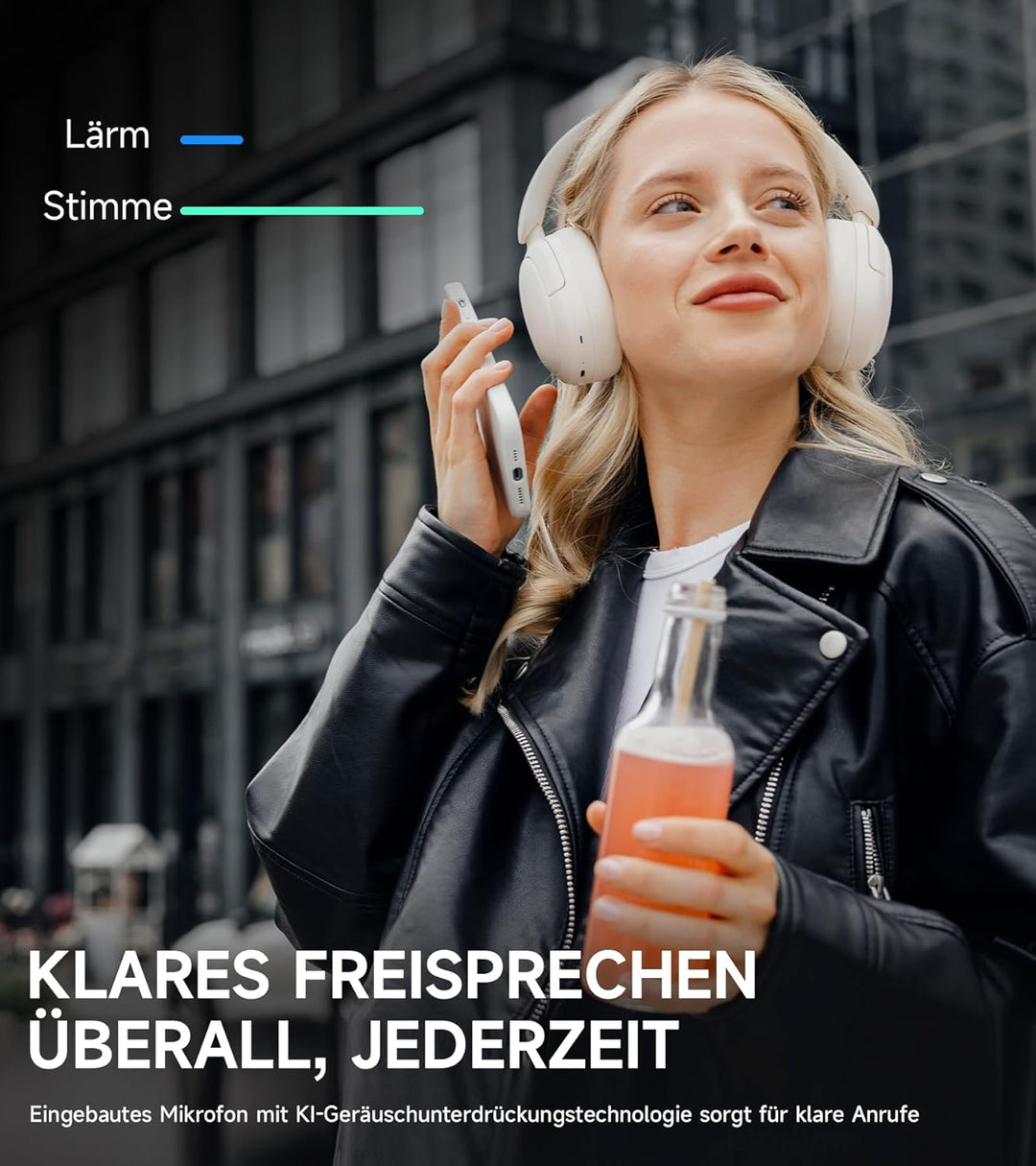 Edifier W800BT Pro Hybrid ANC Kopfhörer, Hi-Res Audio, 45Std. AKKU, Schnelles Aufladen, Faltbar, Kab