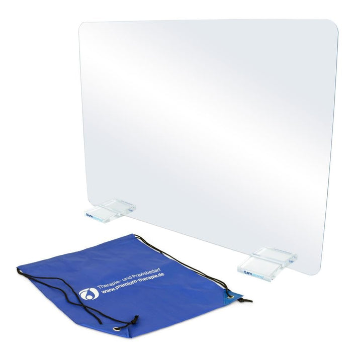 AFH-Webshop T-Spiegel® Premium | Gross | 69,5 cm x 50,2 cm | Spiegel (Standfüsse: transparent | ohne