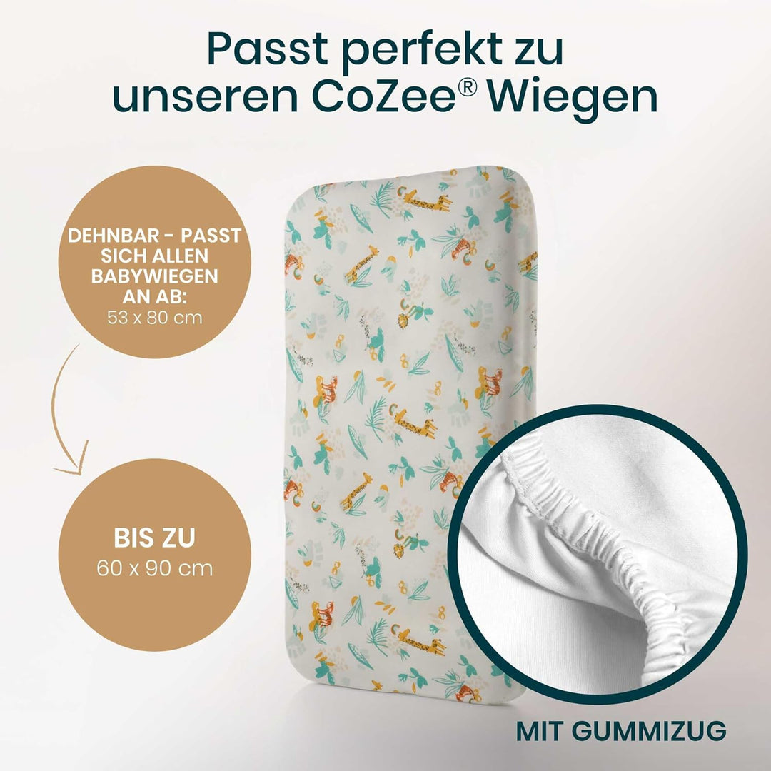 Tutti Bambini Spannbettlaken Beistellbett (2er-Pack) - Atmungsaktiver Bambus-Jersey - Spannbetttuch