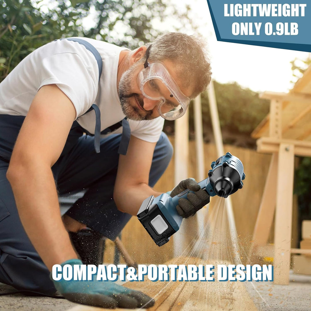 Luftgebläse Bürstenloser Hochgeschwindigkeitsmotor Kompatibel mit Makita 18v Akku Luftdüster Laubblä