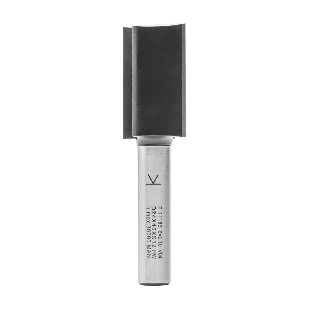 ENT 11183 Nutfräser HW, Schaft (S) 12 mm, Durchmesser (D) 24 mm, NL 40 mm, SL 50 mm, GL 92 mm, mit H