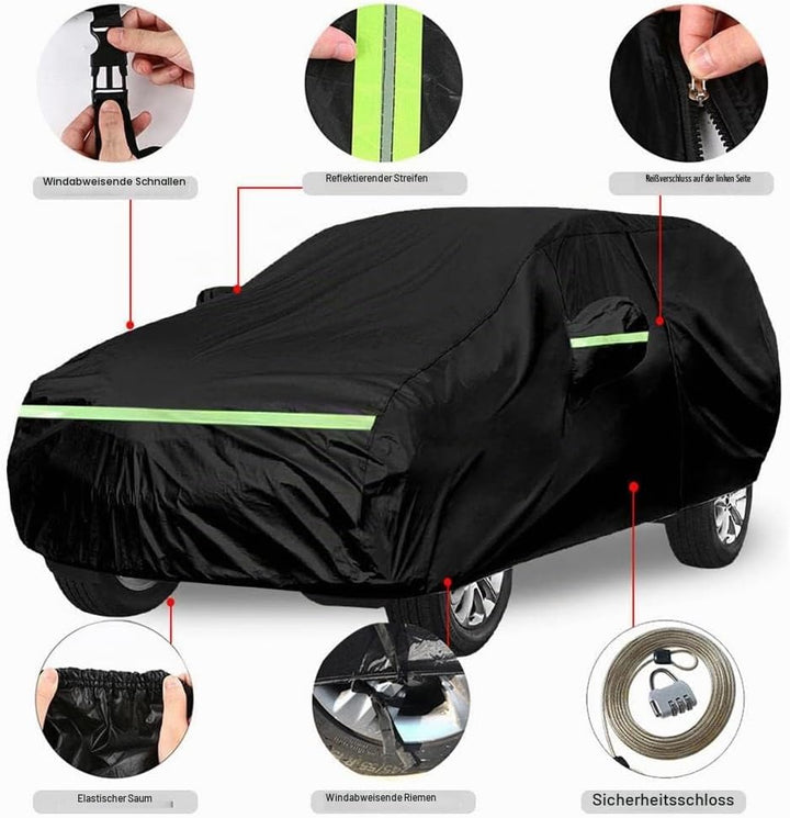 Autoabdeckung Wasserdicht Kompatibel mit VW UP 2011-2024, Atmungsaktiv Vollgarage Autoplane für Rege