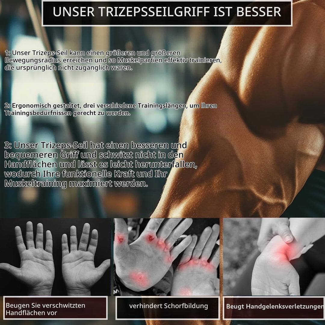 Trizepsseil Kabelzug Fitness, Kabelzug Fitnessgeräte Mit Tragetasche, Trizeps Trainingsgerät Verwend