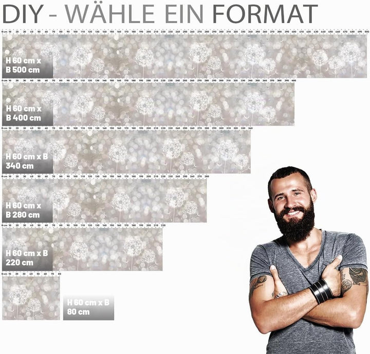 StickerProfis Küchenrückwand selbstklebend Glasoptik - SOMMERWIND - 1.8mm, Versteift, alle Untergrün