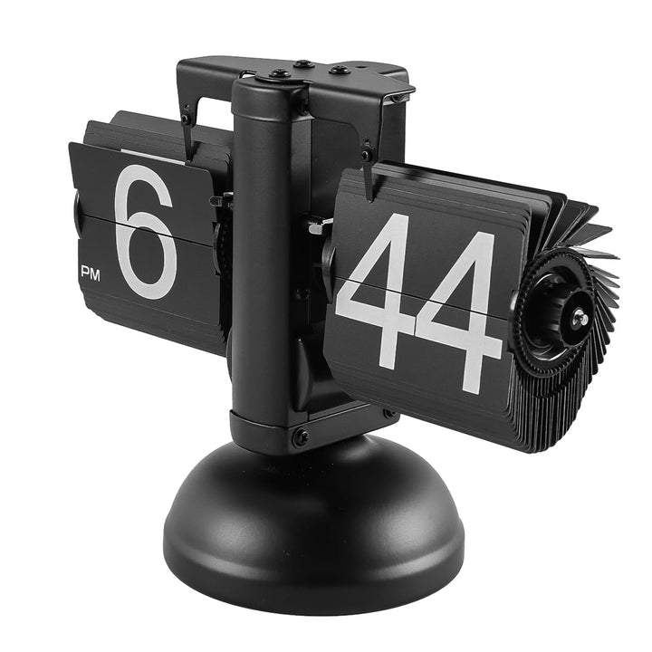 Retro Flip Down Uhr Automatische Flip Digitale Schreibtisch Uhr Innengetriebe Mechanische Metallstüt