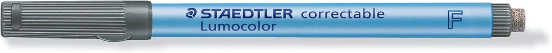 STAEDTLER Folienstift Lumocolor correctable, trocken abwischbar, integrierter Wischer am Stiftende,