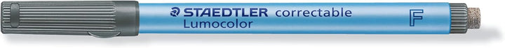 STAEDTLER Folienstift Lumocolor correctable, trocken abwischbar, integrierter Wischer am Stiftende,