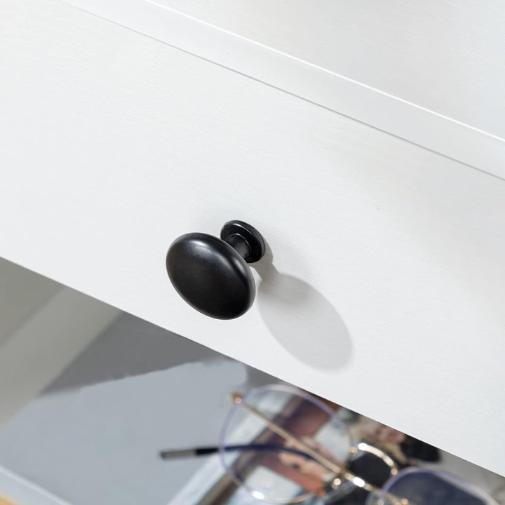 HOOBRO Nachttisch mit Ladestation, Beistelltisch mit Schublade und offenen Fächern, USB-Anschlüsse u