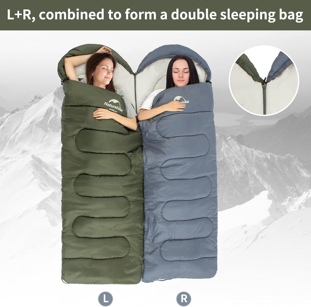 Naturehike Schlafsack mit Kapuze Deckenschlafsack für Camping, Leicht & Bequem, Ideal für Outdoor-Ab