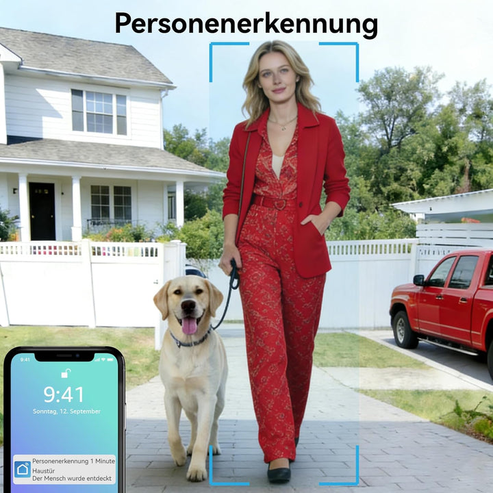Video-Türsprechanlagen 1080P, 10.1 Zoll Farb Touchscreen Monitor, 2-Draht VideoTürklingel, Zwei-Wege