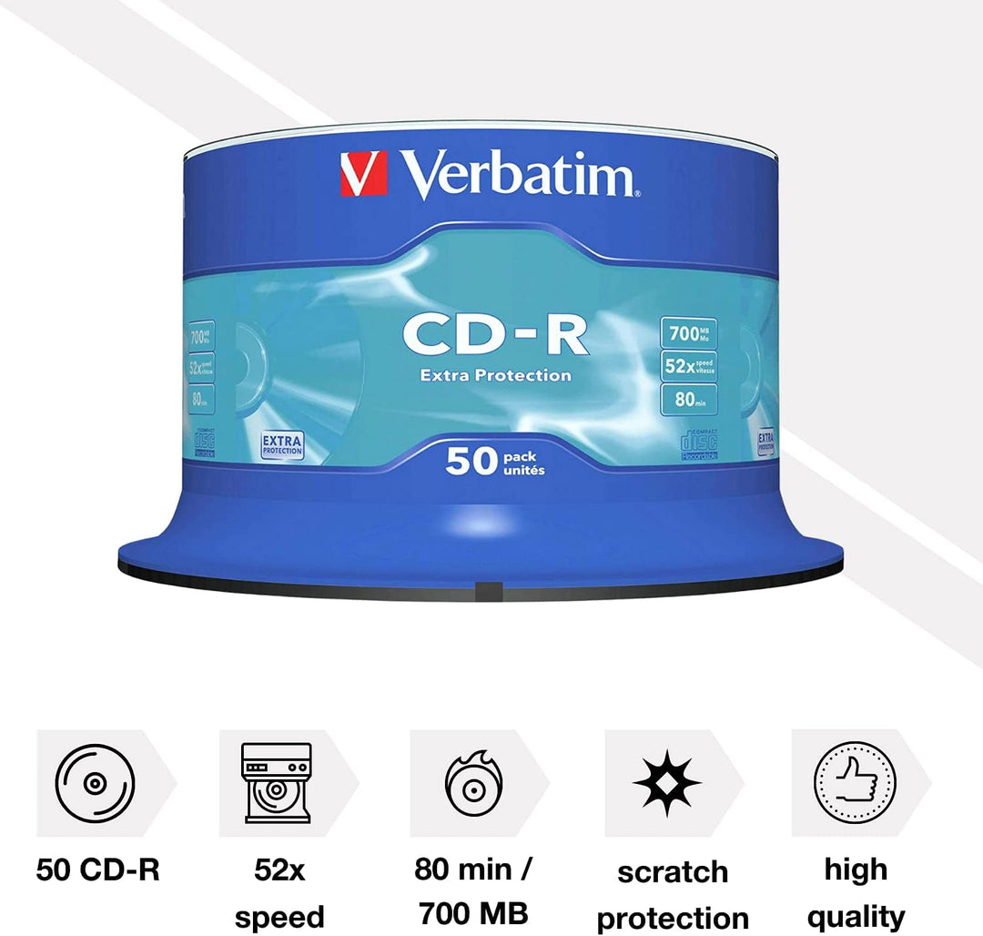 AVERY Zweckform L7676A-40P selbstklebende CD-Etiketten & Verbatim CD-R Extra Protection, CD-Rohlinge
