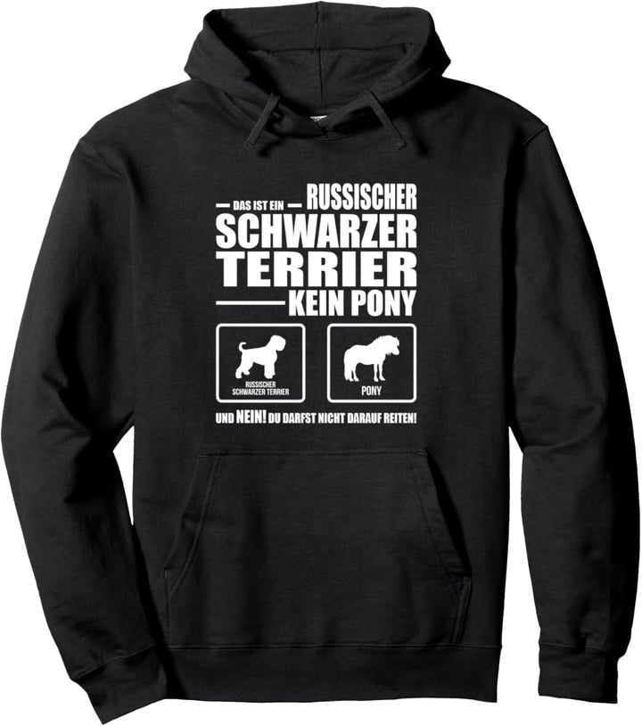 Russischer Schwarzer Terrier Kein Pony Hund Hundespruch Pullover Hoodie