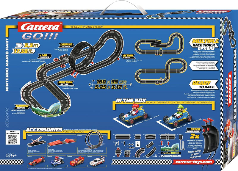 Carrera - 20062492 - Carrera 20062492 Nintendo Mario Kart 8, Mehrfarbig, 58 x 10 x 40 cm Single, Sin