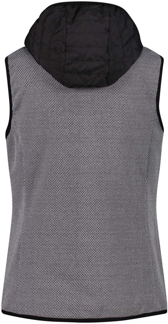 CMP Damen Damen-knit-tech-weste mit Fester Kapuze VEST 36 Schwarz, 36 Schwarz