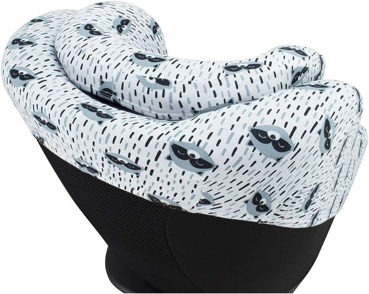 JYOKO Kids Bezug kompatibel mit Joie Spin 360, Nuna Rebl, aus Baumwolle (Raccoon) Raccoon Bezug für
