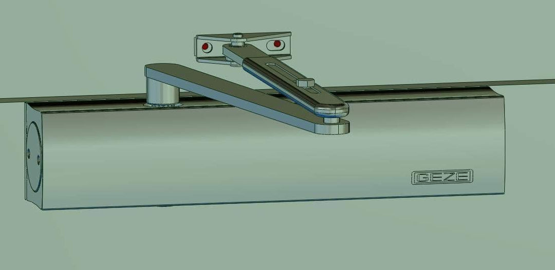 Türschliesser GEZE TS4000 TS 4000, silber Komplettpaket inkl. Montageplatte und Normalgestänge Ts 40