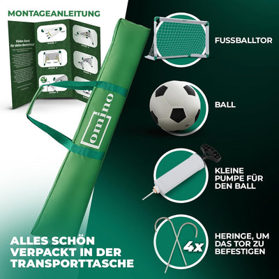 Kinder Fussballtor für Garten - Indoor und Outdoor Fussballtor Set für Kinder mit klappbarem Tor, Fu