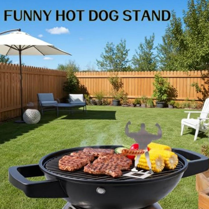 Edelstahl-Hot-Dog-Halter – wiederverwendbarer Wurst-Servierständer für Grill, Kochen, tragbares Lebe
