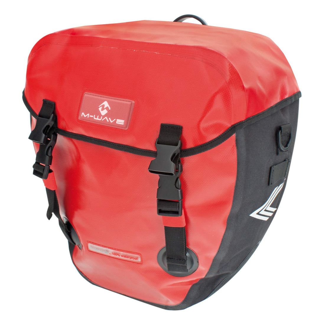 M-Wave Doppelpacktasche Alberta 2 x 20 ltr wasserdicht, schwarz Rot, Rot