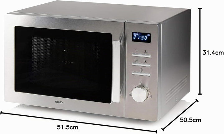 DOMO DO2334CG Kombi Mikrowelle - 34 L - silber